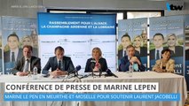 Confère de presse de Laurent Jacobelli et de  Marine Le Pen à Laxou (54)