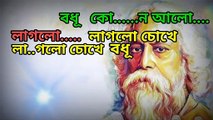 Badhu Kon Alo Laaglo Chokhe | Karaoke with lyrics | Rabindra Sangeet | Dadar Kirti