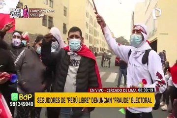 Simpatizantes de Perú Libre piden transparencia en conteo de votos