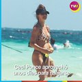 Ceci Ponce relajándose en la playa junto a sus tres hijos