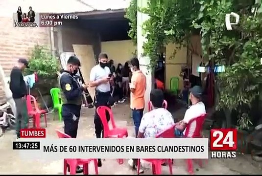 Tumbes: intervienen bares clandestinos en pleno toque de queda