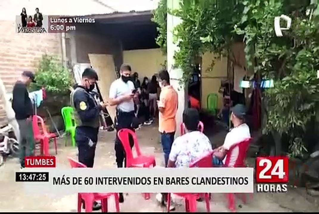 Tumbes: intervienen bares clandestinos en pleno toque de queda