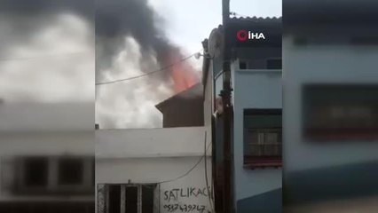 Balıkesir'de korkutan yangın...Vatandaşların panik içinde kaçıştığı anlar kamerada