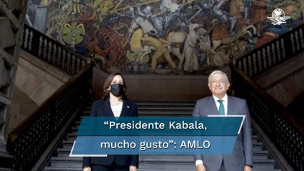 “Presidente Kabala”; señalan a AMLO por cambiar nombre y cargo a Kamala Harris