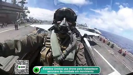 Estados Unidos usa drone para reabastecer aeronave de combate em movimento