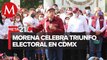 Mario Delgado, líder de Morena, da mensaje en Hemiciclo a Juárez tras elecciones