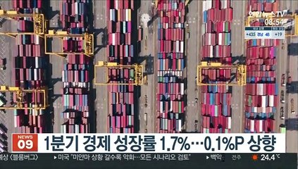1분기 경제 성장률 1.7%…0.1%P 상향