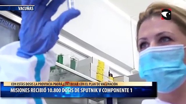 Misiones recibió 10.800 dosis de sputnik v componente 1