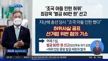 ‘조국 아들 인턴 허위’ 최강욱, 벌금 80만 원 선고