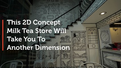 This 2D Concept Milk Tea Store Will Take You to Another Dimension