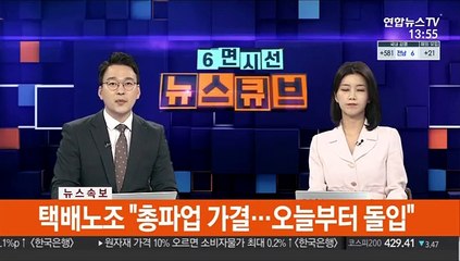 [속보] 택배노조 "총파업 가결…오늘부터 돌입"