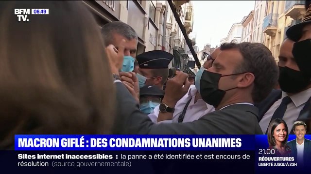 La classe politique condamne la gifle reçue par Emmanuel Macron, le président minimise