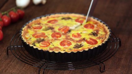 Киш Лорен с курицей и грибами