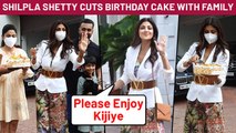 Shilpa Shetty's Birthday Celebrations With Raj Kundra | Cake Cutting Video