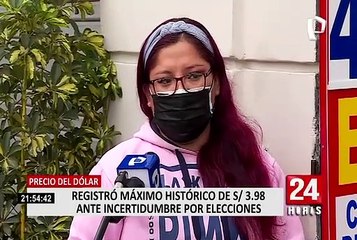 El precio del dólar registró un máximo histórico de S/ 3.98 ante incertidumbre por elecciones