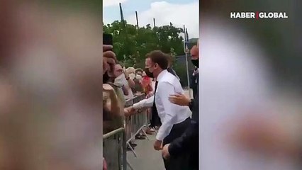 Savaş narasıyla tokatlanan Macron uğradığı saldırıya tepki gösterdi