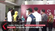 Terciduk Kamera! Begini Aksi Ridwan Kamil Videokan Jokowi Tinjau Vaksinasi Covid-19 di Depok