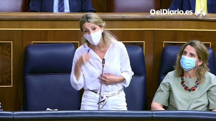 Yolanda Díaz, a Teodoro García Egea: "La reforma laboral del PP ha causado daño en este país"