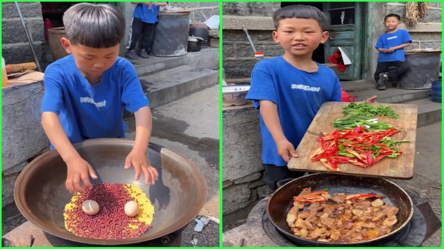 Brilliant Little chef cooking food 조리 クック Rural life 2 brother that make you miss childhood memory