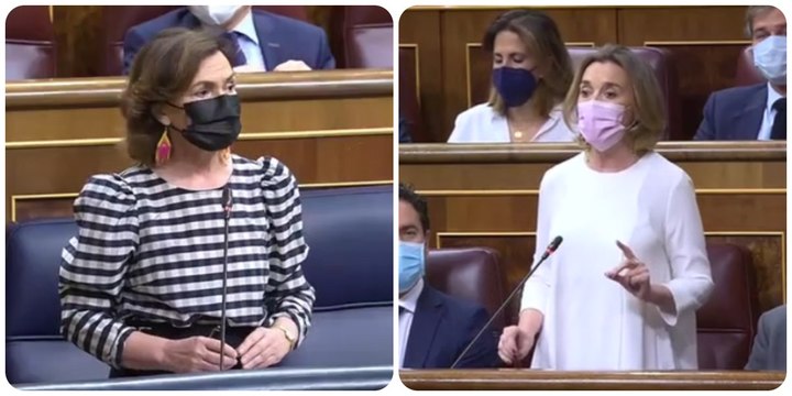 Una insultante Calvo se queda sin argumentos ante la pregunta directa de Gamarra (PP) sobre los golpistas