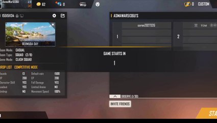 Garena Free fire game play | Tom gamers | One vs one | Tom 46 vs saran