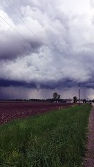 Forming Tornado Reaches Towards the Ground