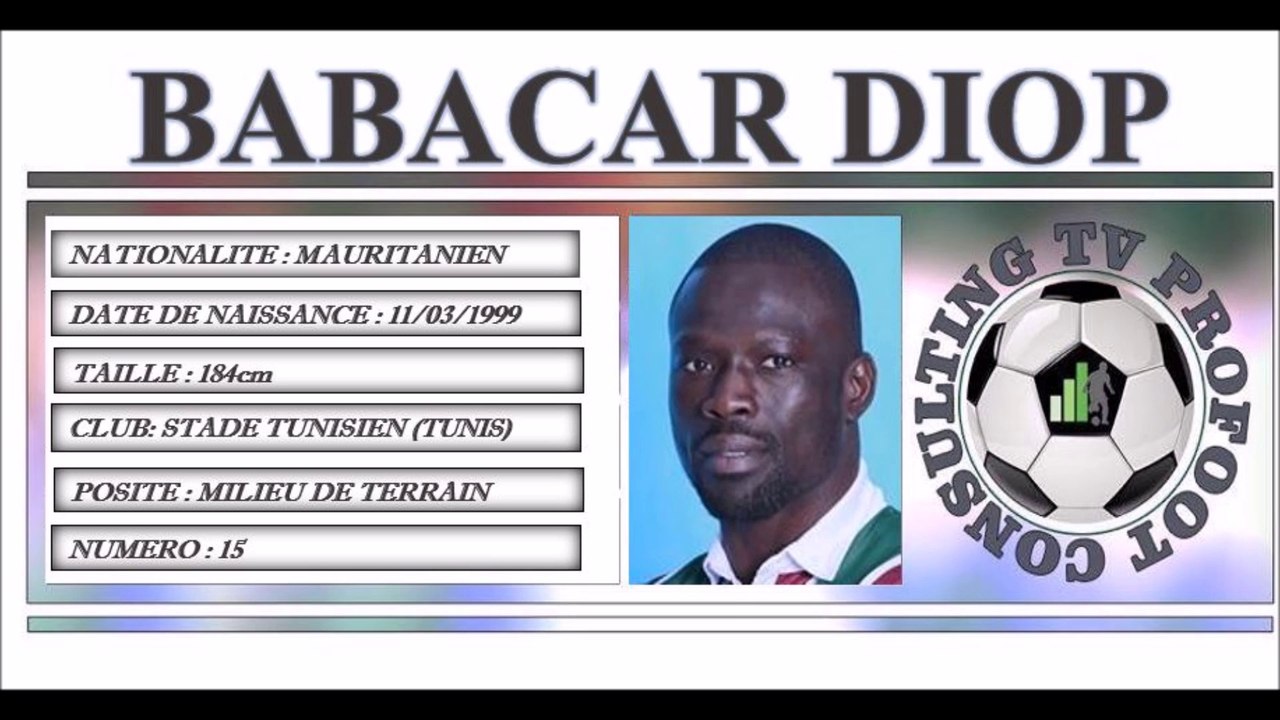 BABACAR DIOP ●II Best Skills & Passes II● STADE TUNISIEN (TUNIS)