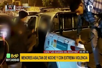 Banda integrada por menores de edad asaltan de noche y con violencia