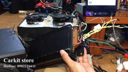 Review Ampli tháo xe Audi A5 thương hiệu Bose,xuất 4 loa cánh cực khỏe và 2 sub hơi uy lực Carkit store