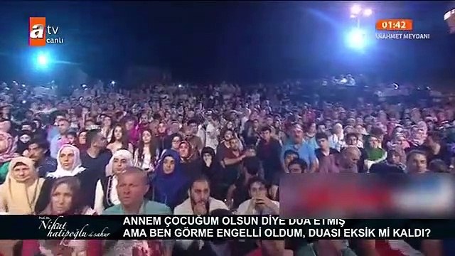 Görme engelli kız Nihat Hatipoğlu'na öyle bir soru sordu ki