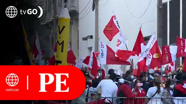 Simpatizantes de Perú Libre y Fuerza Popular se desplazaron a la ONPE | Primera Edición