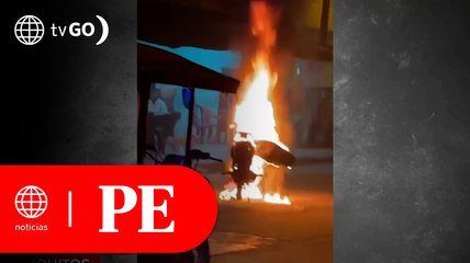 Iquitos: Queman motocicleta de dos delincuentes | Primera Edición