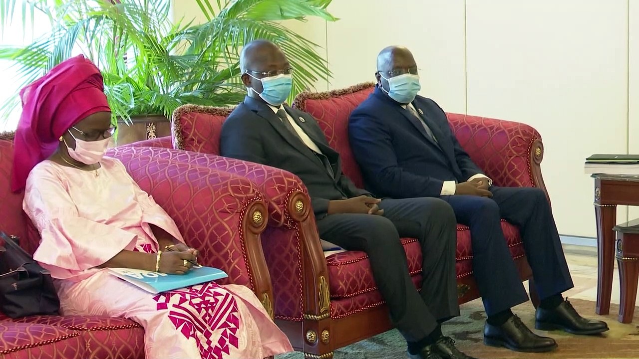 Audience du Président Alassane Ouattara avec le Président de la comission de l'UEMOA