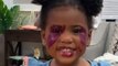 Little Girl Sneaks into Her Mom's Makeup and Paints Her Face With Lipstick