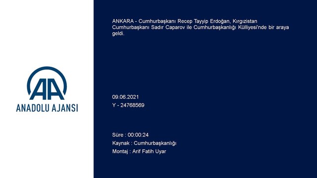 ANKARA - Cumhurbaşkanı Erdoğan, Kırgızistan Cumhurbaşkanı Caparov ile bir araya geldi
