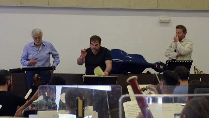 Ensayo de Plácido Domingo junto a Ainhoa Arteta antes de su regreso a España