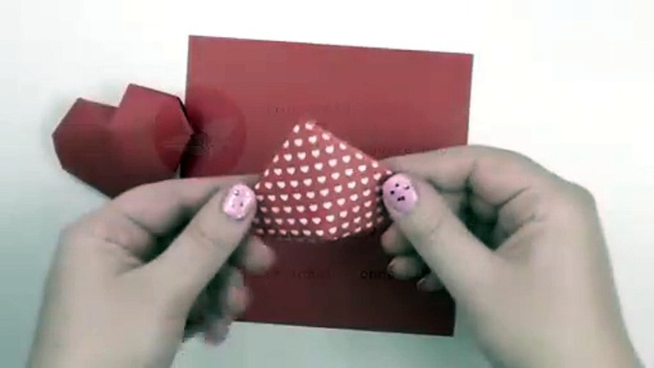 Origami Puffy Heart Instructions - 3D Paper Heart  - Diy - Paper Kawaii