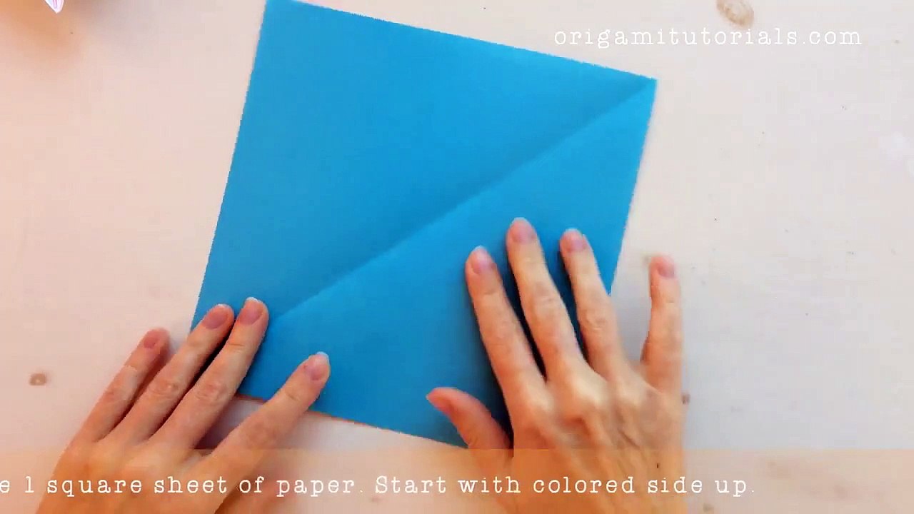 Origami Flower Easy - 8-Petal Origami Flower Tutorial (One Sheet/No Glue)