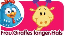 Frau Giraffes langer Hals | Kleine Henne Pünktchen