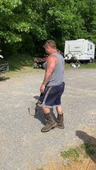 Car Window Deflects Cement Block