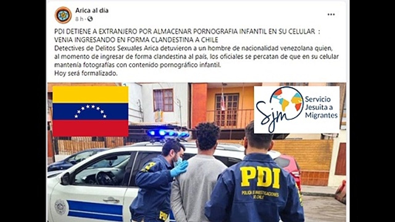 Lo aprendió de los je$uita$: Detenido venezolano por ingreso ilegal y "nopor" de infantes