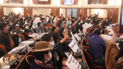 A golpes y con varios heridos terminó sesión del Congreso en Bolivia