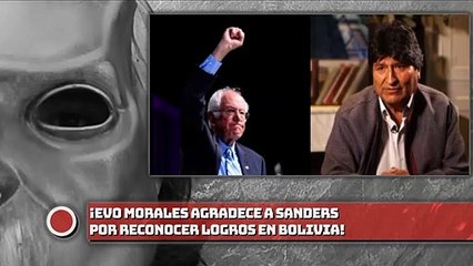 ¡Evo agradece a Sanders por reconocer logros en Bolivia!