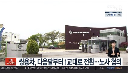 쌍용차, 다음달부터 1교대로 전환…노사 협의