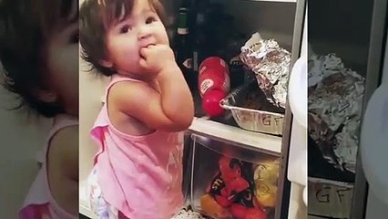 What Happens When Baby Open The Fridge | Funny baby video
