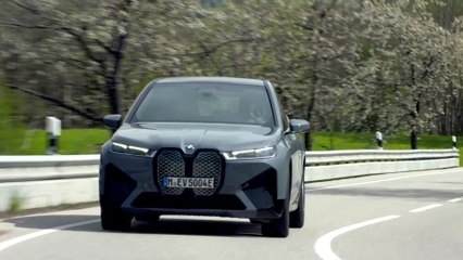 The first-ever BMW iX in Grey Driving Video