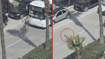 Kimse ne yaptığını anlamadı! İşlek caddede yola yatan kadın trafiği birbirine kattı
