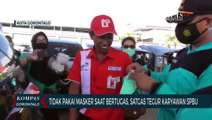 Satgas Covid 19 Tegur Karyawan SPBU Yang melanggar Protokol Kesehatan