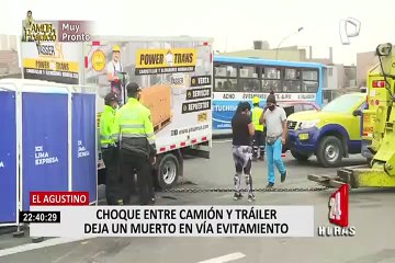 El Agustino: choque entre furgón y trailer dejó un fallecido