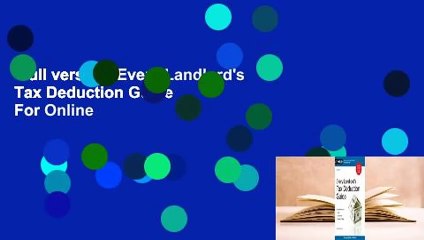 Full version  Every Landlord's Tax Deduction Guide  For Online